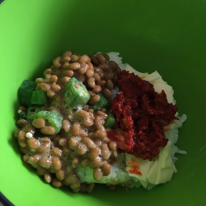 チャンジャとチーズのネバネバ丼 レシピ 作り方 By 素早く作れる料理専門会社員 楽天レシピ